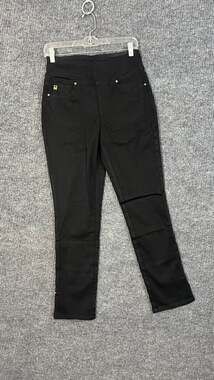 Belle Kim Gravel Jeans Womens 4 Tall Black Pull On Mid Rise Ankle Stretch
